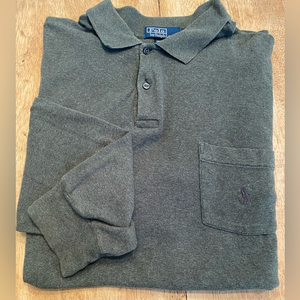 Polo by Ralph Lauren‎ Men’s XL Heathered Green 100% Soft Cotton Knit Shirt